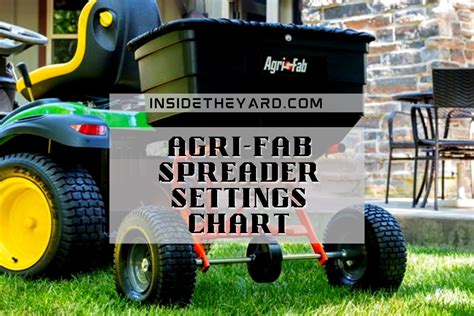 How to use your spreader 1. . Agri fab spreader settings